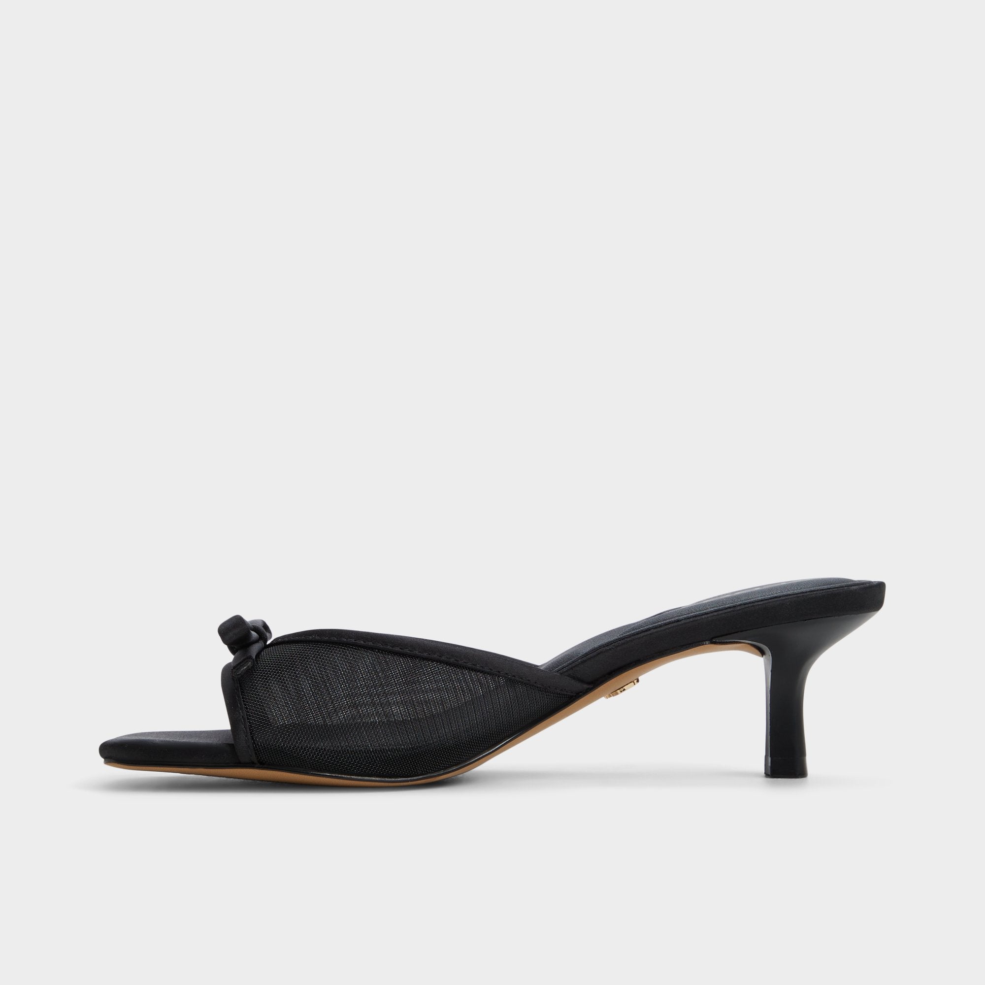 Black Begoniaa Black Women's Heeled mules - Heeled mule, Kitten heel | Aldo