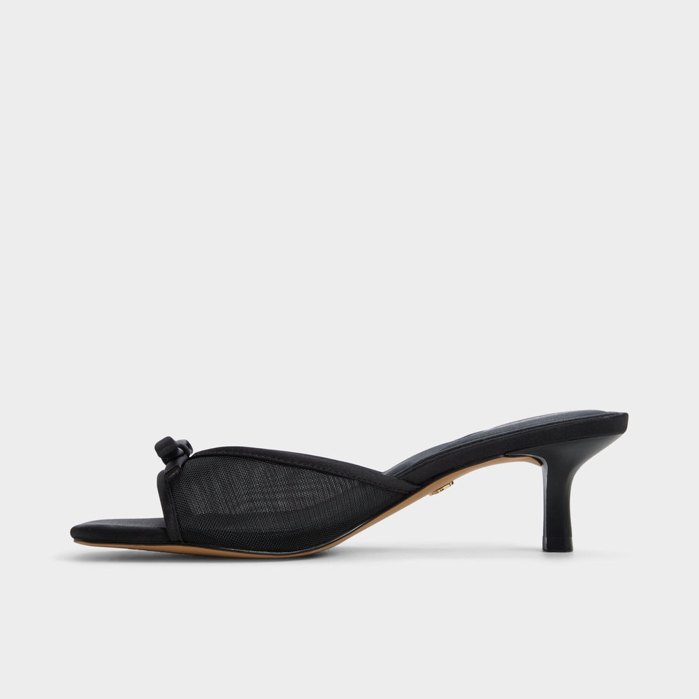 Black Begoniaa Black Women's Heeled mules - Heeled mule, Kitten heel | Aldo