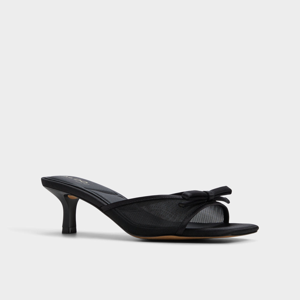 Black Begoniaa Black Women's Heeled mules - Heeled mule, Kitten heel | Aldo