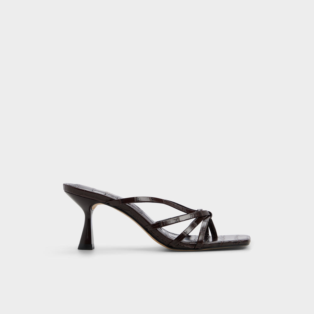 Dark brown Lumera in Dark Brown - Heeled mule, Stiletto heel | Aldo