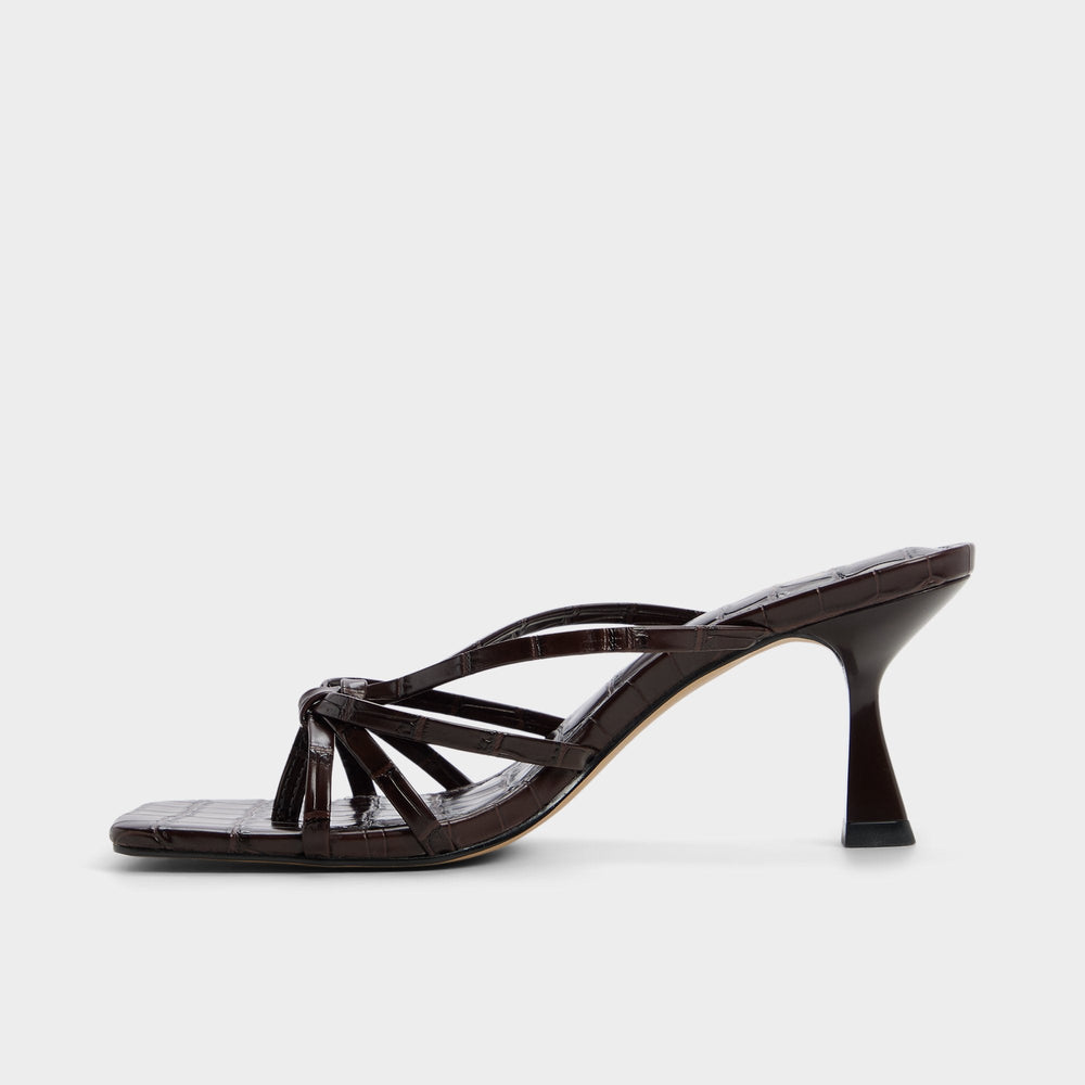 Dark brown Lumera in Dark Brown - Heeled mule, Stiletto heel | Aldo