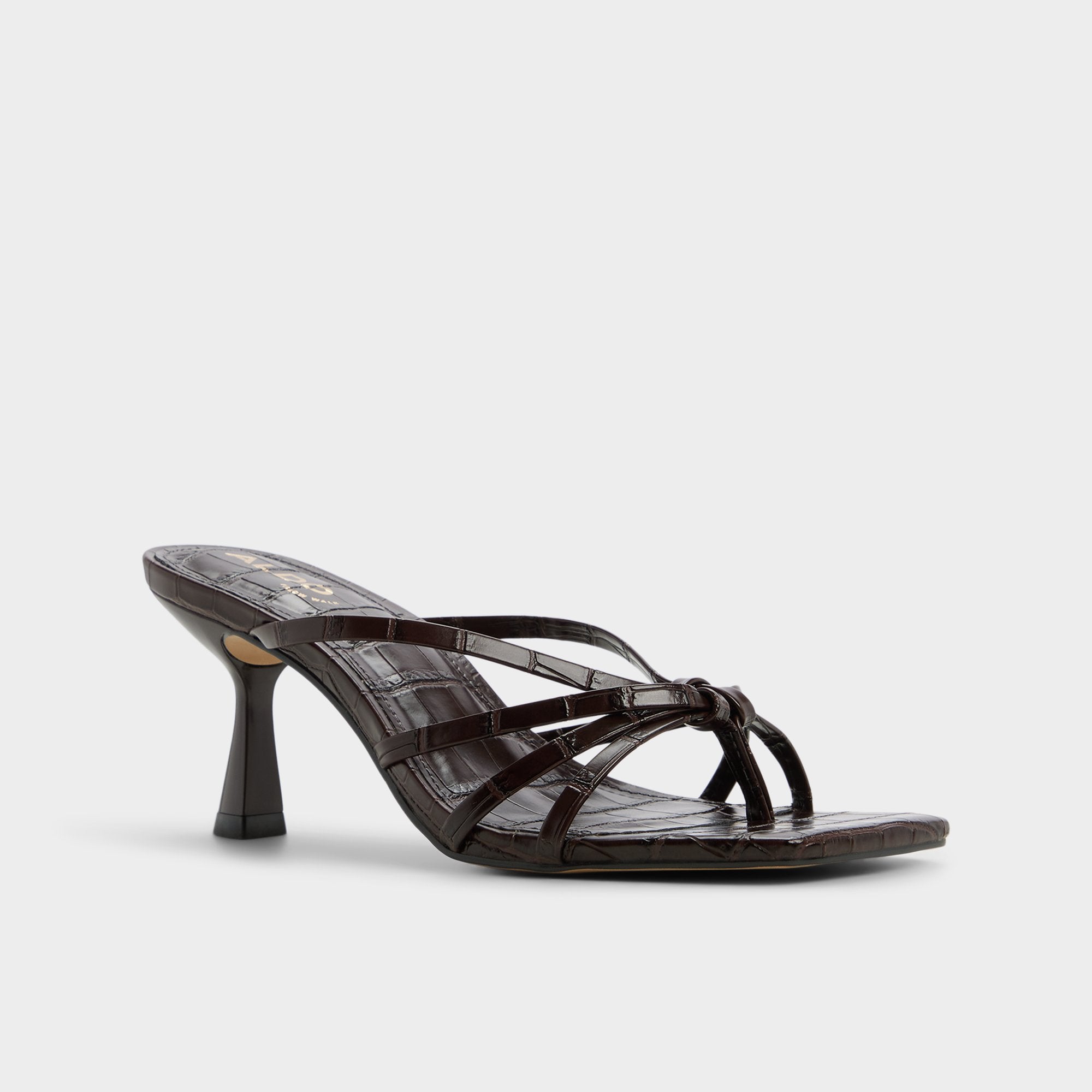 Dark brown Lumera in Dark Brown - Heeled mule, Stiletto heel | Aldo