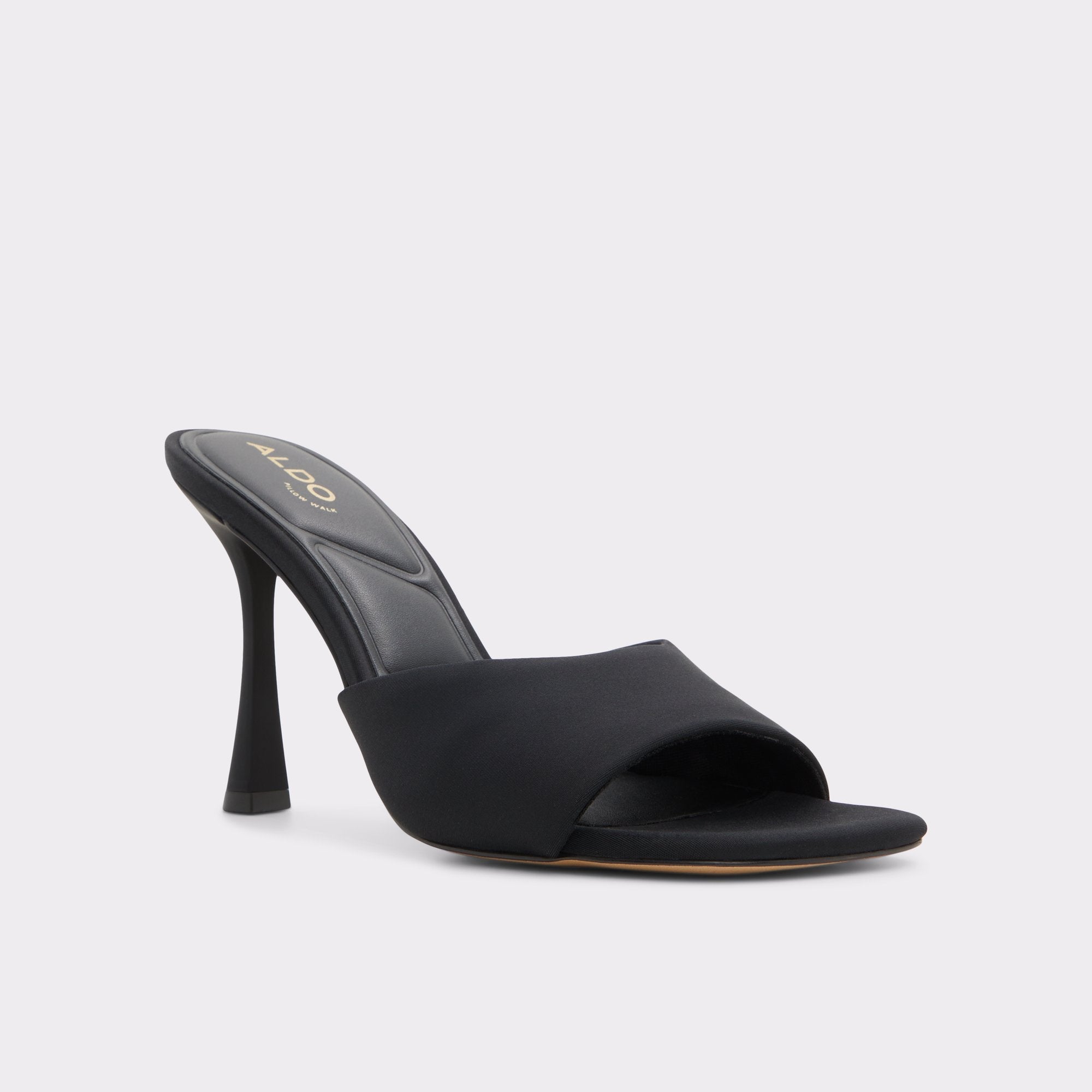 Black Evadalia Black Women's Heeled mules - Heeled mule, Stiletto heel | Aldo