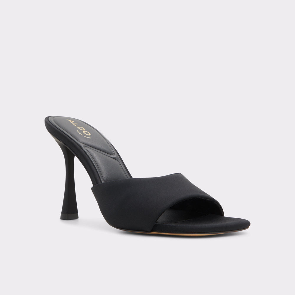 Black Evadalia Black Women's Heeled mules - Heeled mule, Stiletto heel | Aldo
