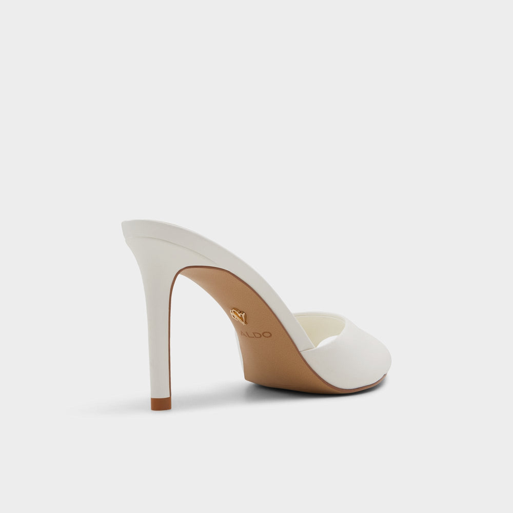 White Anniebrilden White Women's Heeled mules - Heeled mule, Stiletto heel | Aldo