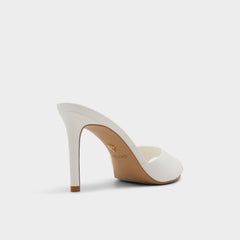 White Anniebrilden White Women's Heeled mules - Heeled mule, Stiletto heel | Aldo