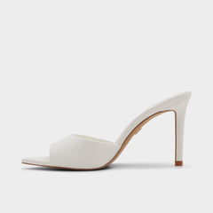 White Anniebrilden White Women's Heeled mules - Heeled mule, Stiletto heel | Aldo