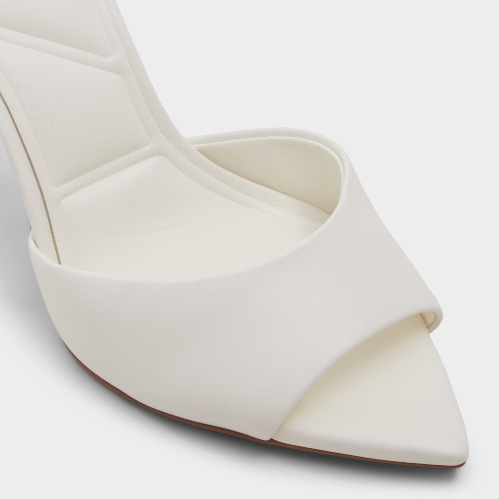 White Anniebrilden White Women's Heeled mules - Heeled mule, Stiletto heel | Aldo