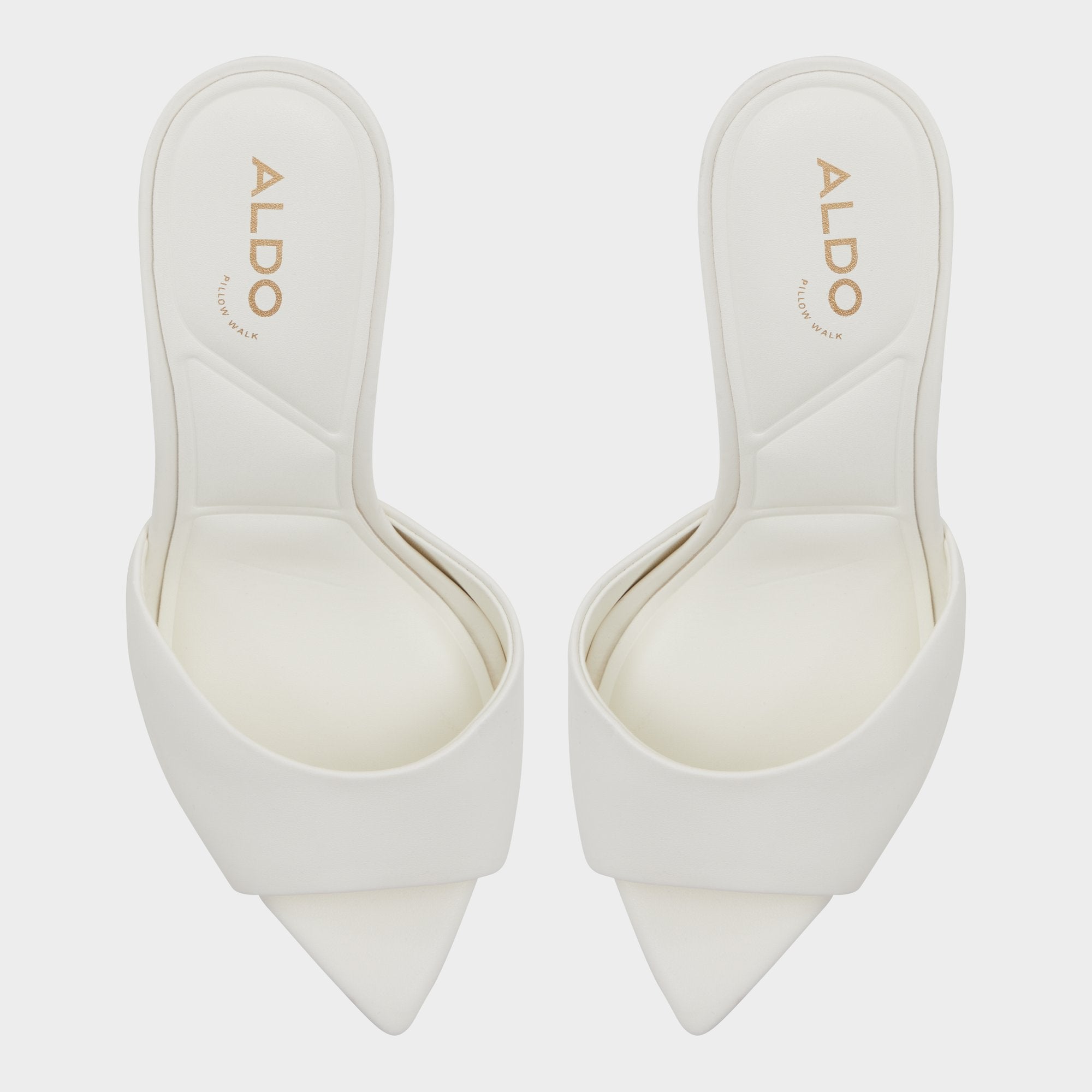 White Anniebrilden White Women's Heeled mules - Heeled mule, Stiletto heel | Aldo