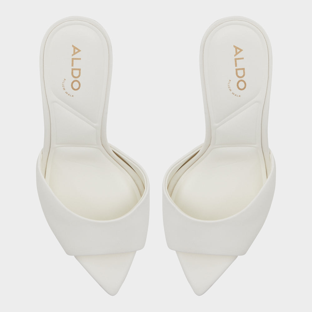 White Anniebrilden White Women's Heeled mules - Heeled mule, Stiletto heel | Aldo