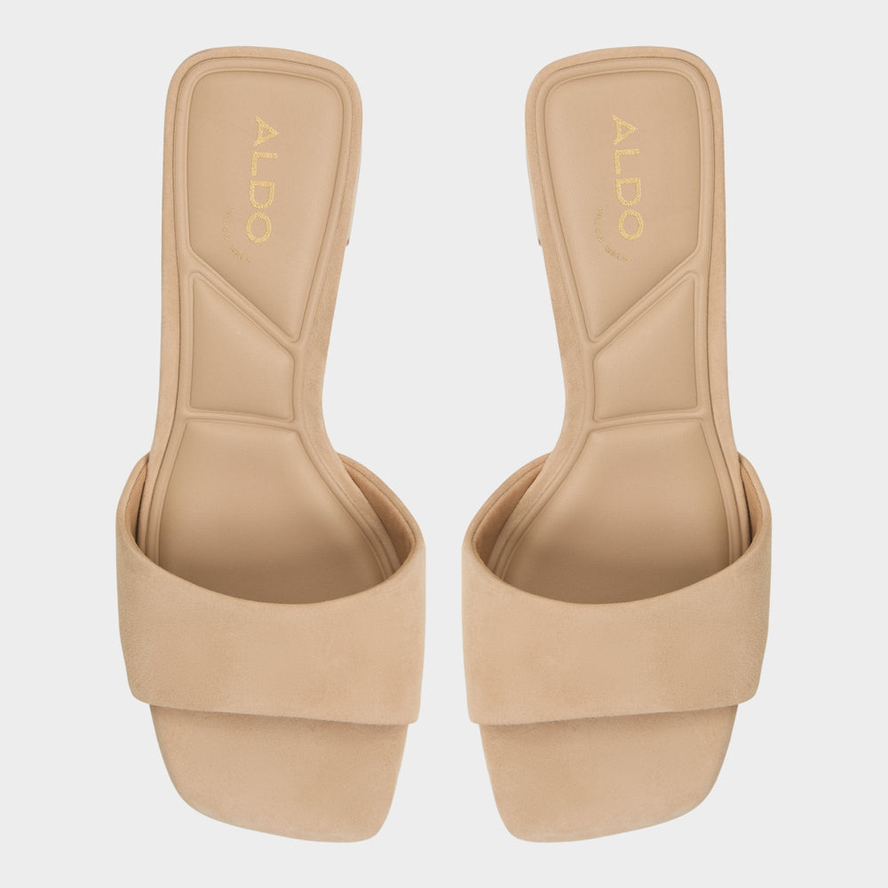 Beige Tisha Beige Women's Heeled mules - Heeled mule, Block heel | Aldo