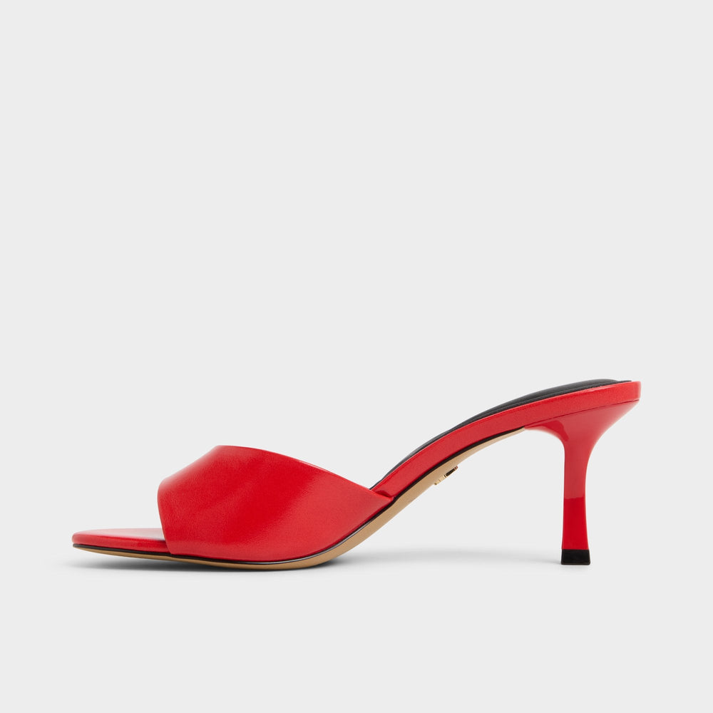 Bright red Annaberaen in Bright Red - Heeled mule, Stiletto heel | Aldo
