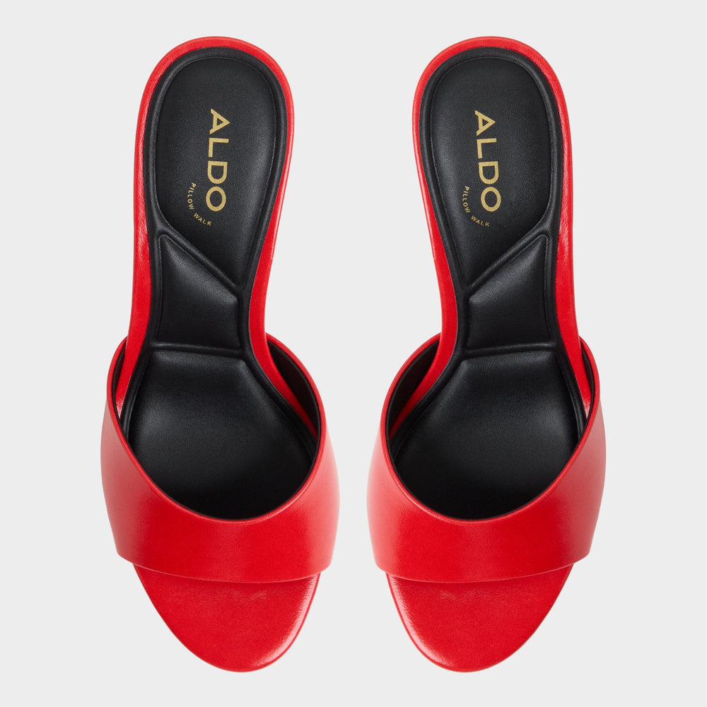 Bright red Annaberaen in Bright Red - Heeled mule, Stiletto heel | Aldo