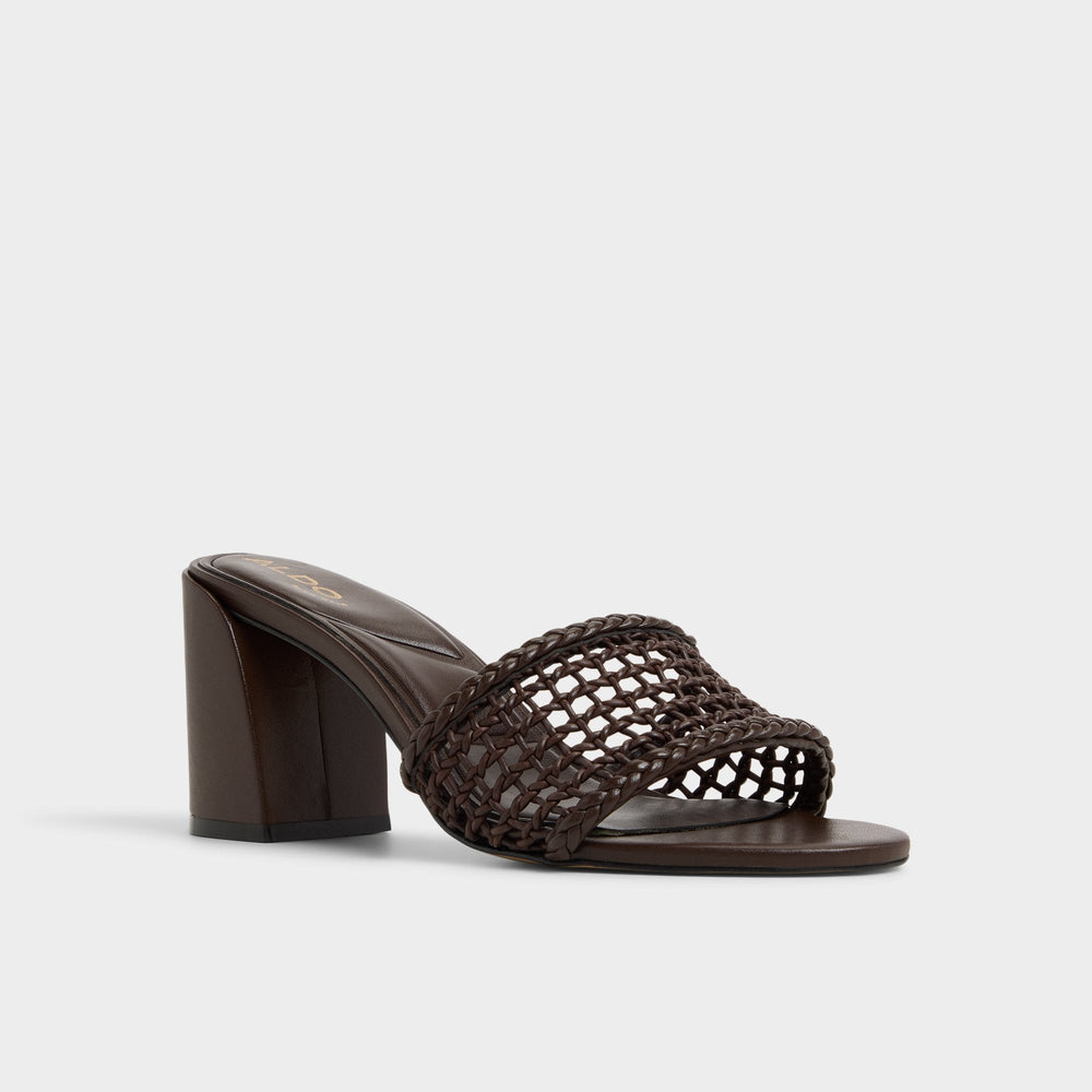 Dark Brown Beachdate Dark Brown Women's Block heels - Heeled mule, Block heel | Aldo