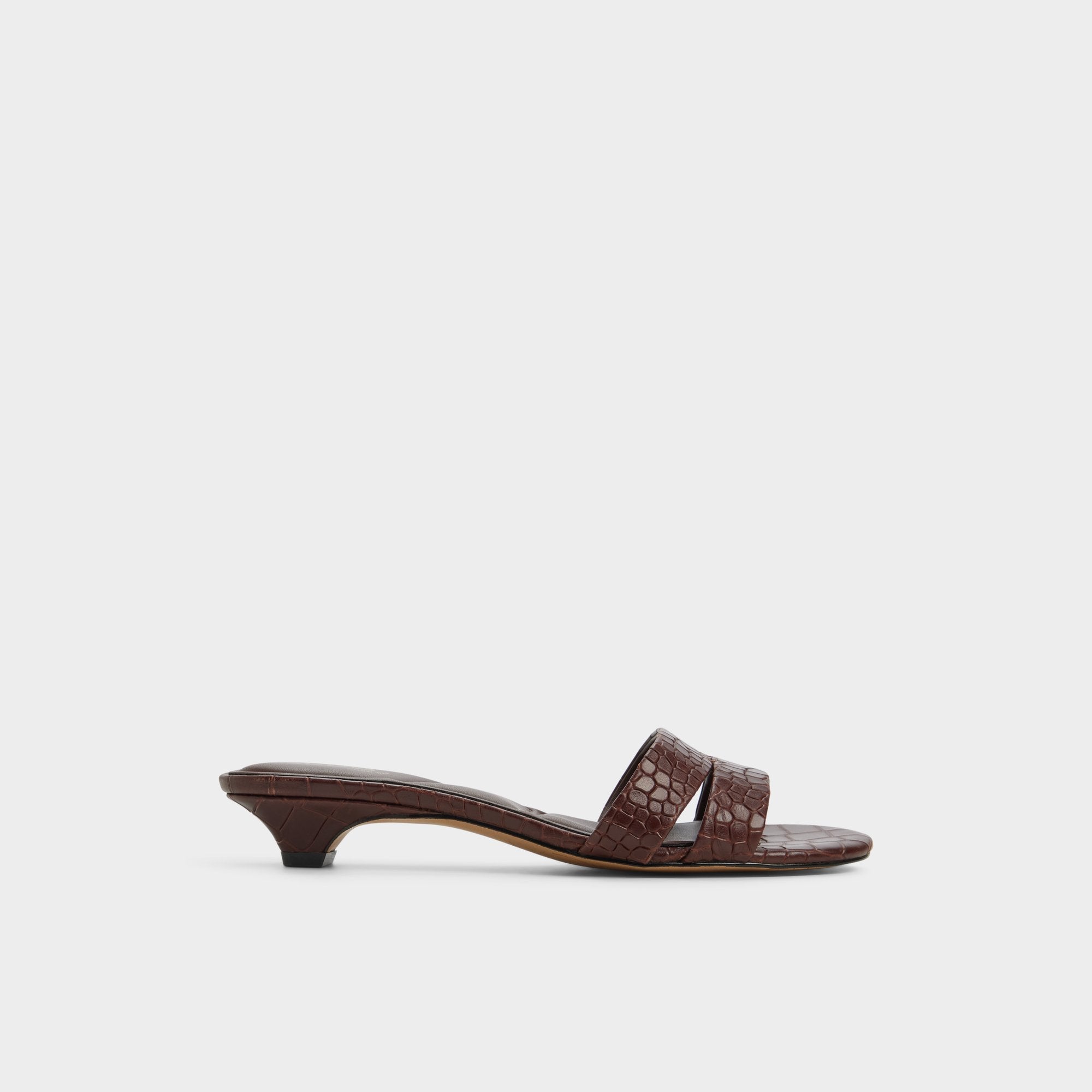 Dark Brown Scarletta Dark Brown Women's Heeled mules - Heeled mule, Kitten heel | Aldo