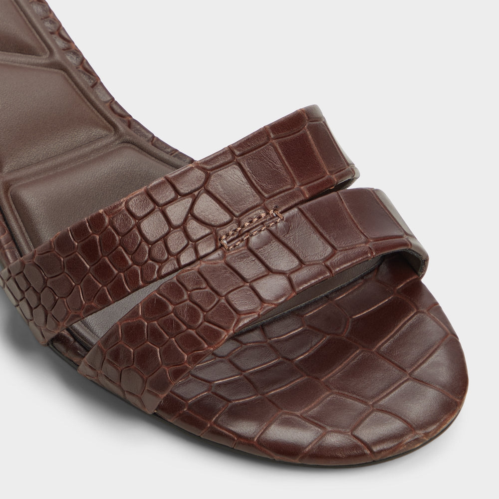 Dark Brown Scarletta Dark Brown Women's Heeled mules - Heeled mule, Kitten heel | Aldo