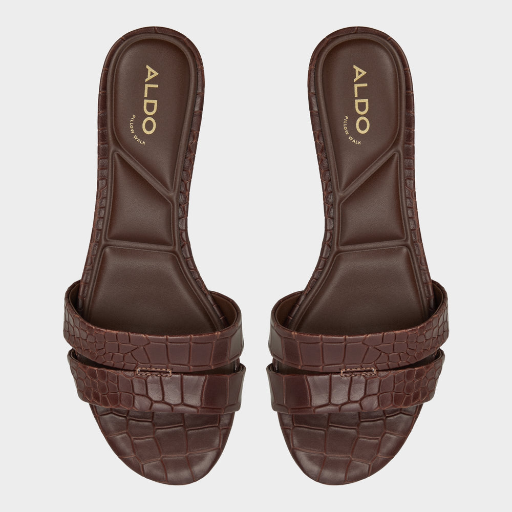 Dark Brown Scarletta Dark Brown Women's Heeled mules - Heeled mule, Kitten heel | Aldo