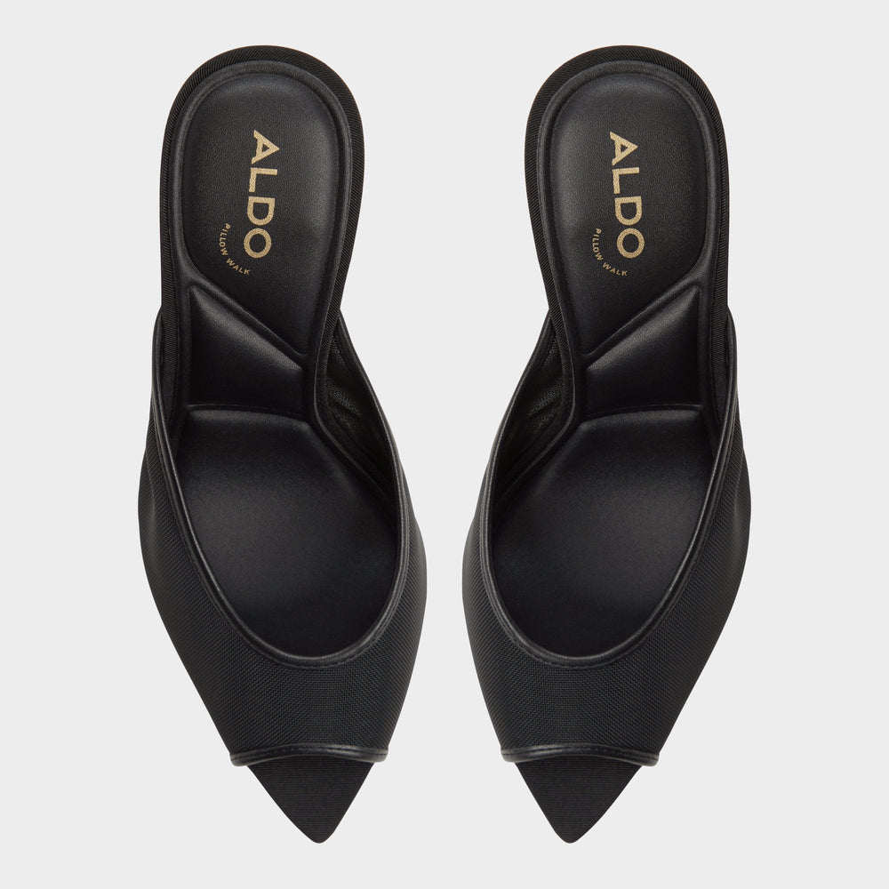 Black Elennah in Black 14161302 - Heeled mule, Stiletto heel | Aldo
