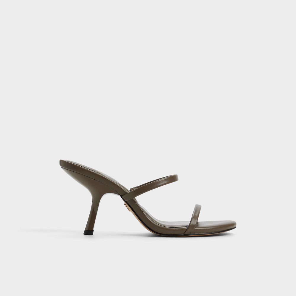 Khaki Avelinda in Khaki - Heeled mule | Aldo