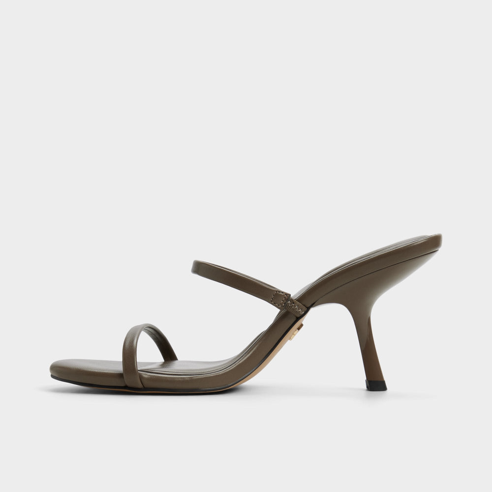 Khaki Avelinda in Khaki - Heeled mule | Aldo