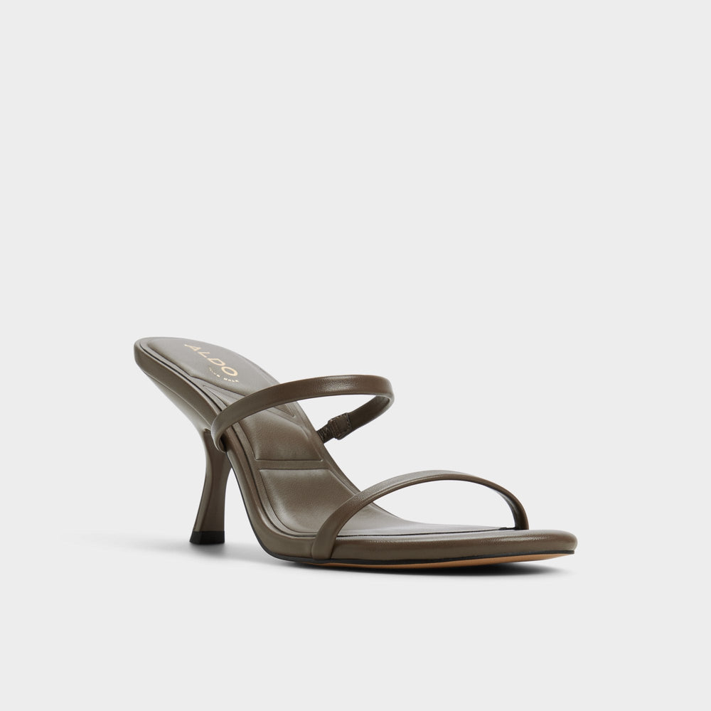 Khaki Avelinda in Khaki - Heeled mule | Aldo
