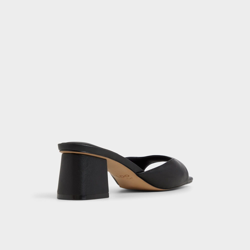Black Aneky in Black - Heeled mule, Block heel | Aldo