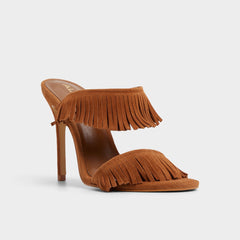 Medium Brown Nahanie in Medium Brown - Heeled mule, Stiletto heel | Aldo