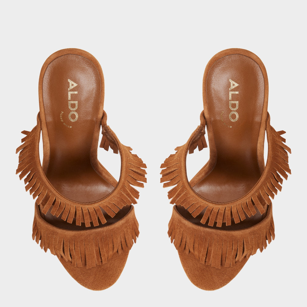 Medium Brown Nahanie in Medium Brown - Heeled mule, Stiletto heel | Aldo