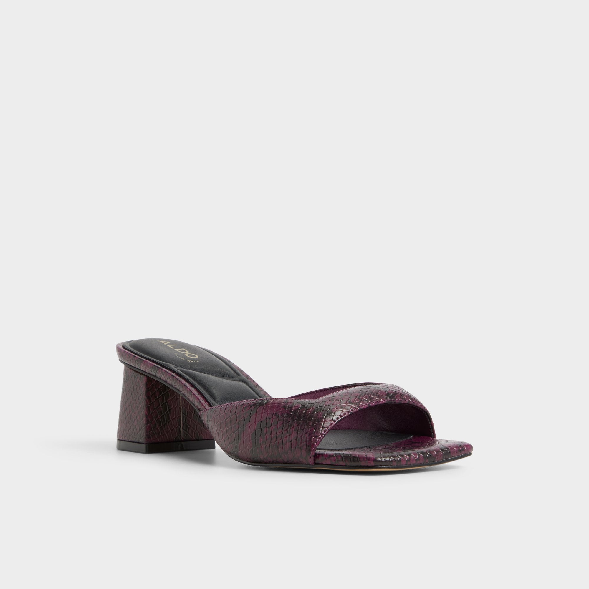 Bordo Aneky in Bordo - Heeled mule, Block heel | Aldo