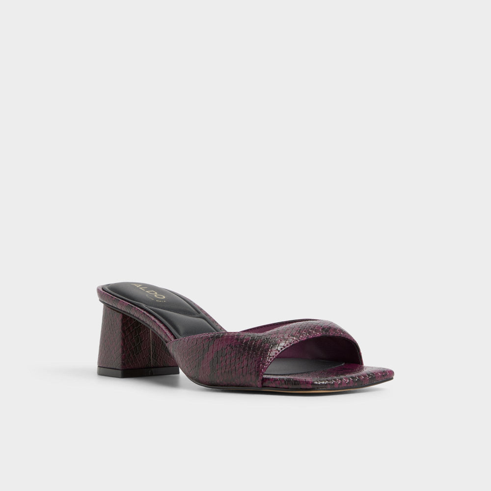 Bordo Aneky in Bordo - Heeled mule, Block heel | Aldo