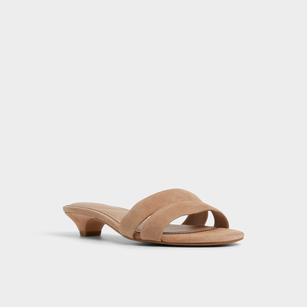 Medium Brown Scarletta Medium Brown Women's Heeled mules - Heeled mule, Kitten heel | Aldo