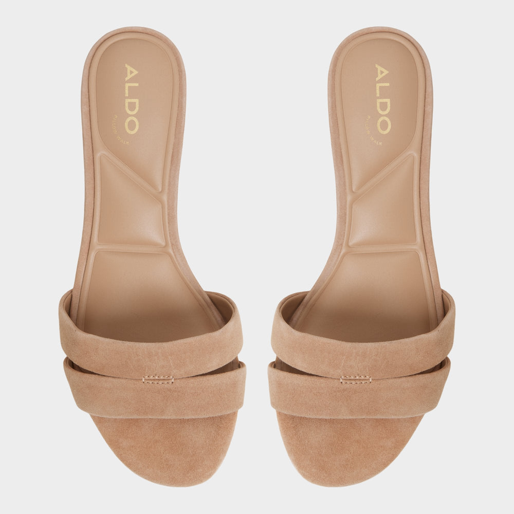 Medium Brown Scarletta Medium Brown Women's Heeled mules - Heeled mule, Kitten heel | Aldo