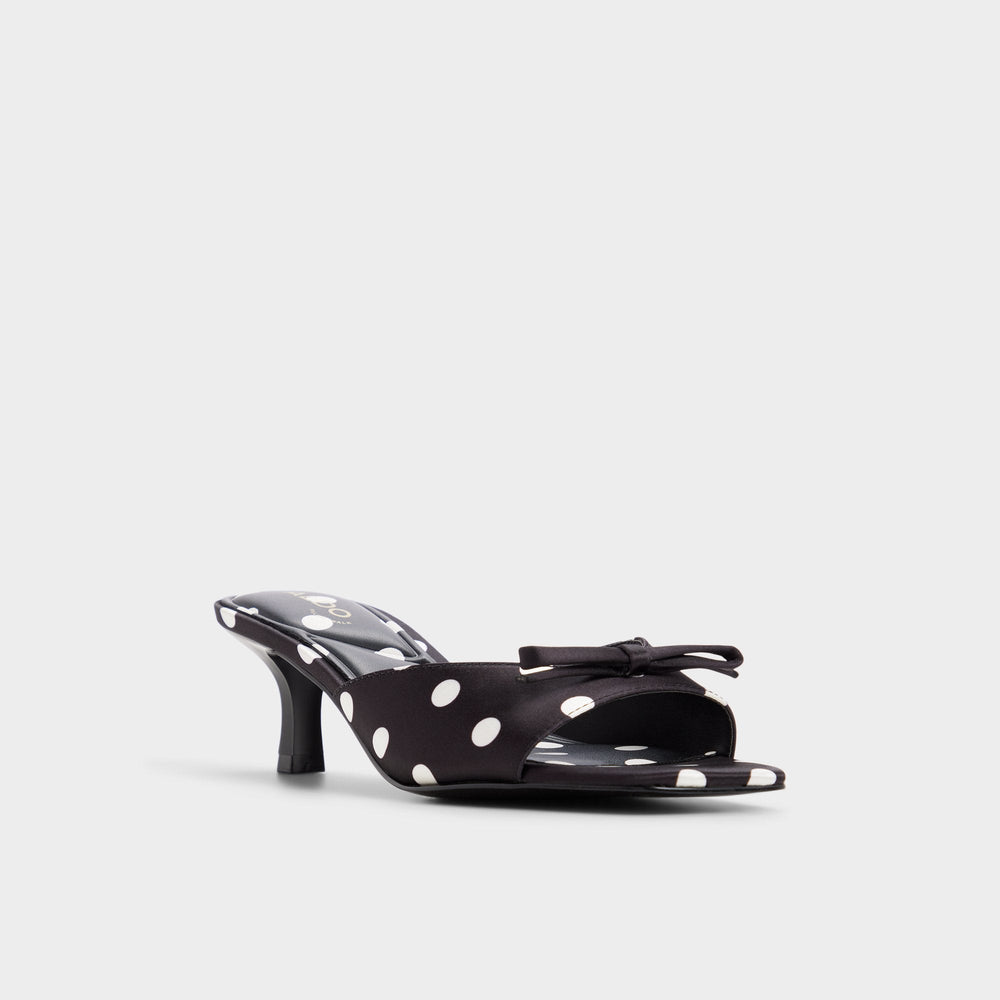 Black/white Belerose in Black White - Heeled mule, Stiletto heel | Aldo