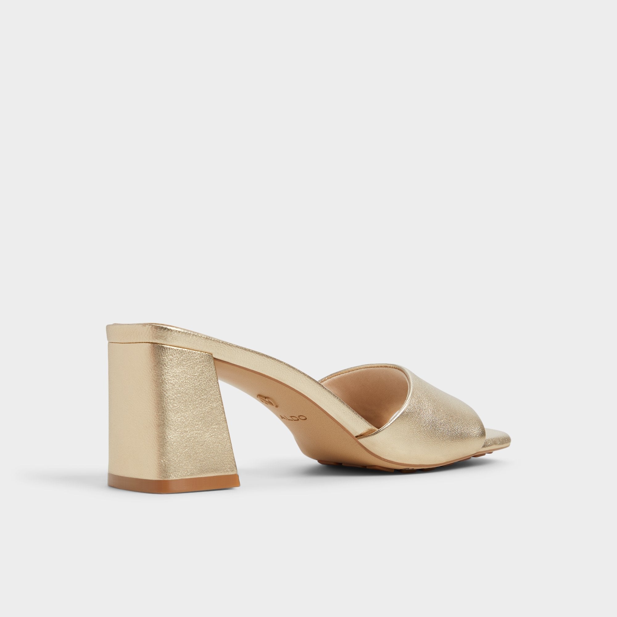 Gold Tisha Gold Women's Heeled mules - Heeled mule, Block heel | Aldo