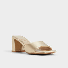 Gold Tisha Gold Women's Heeled mules - Heeled mule, Block heel | Aldo