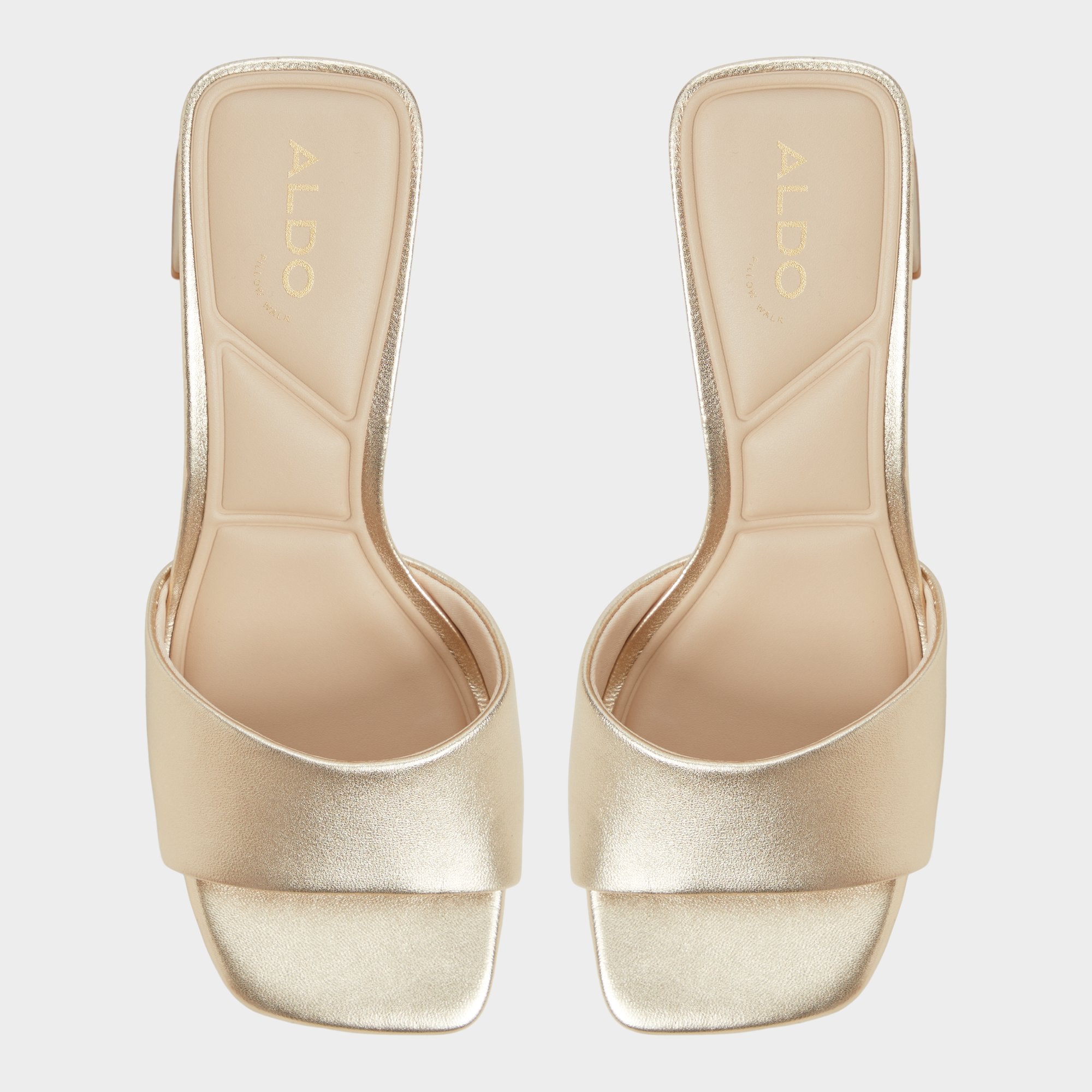 Gold Tisha Gold Women's Heeled mules - Heeled mule, Block heel | Aldo