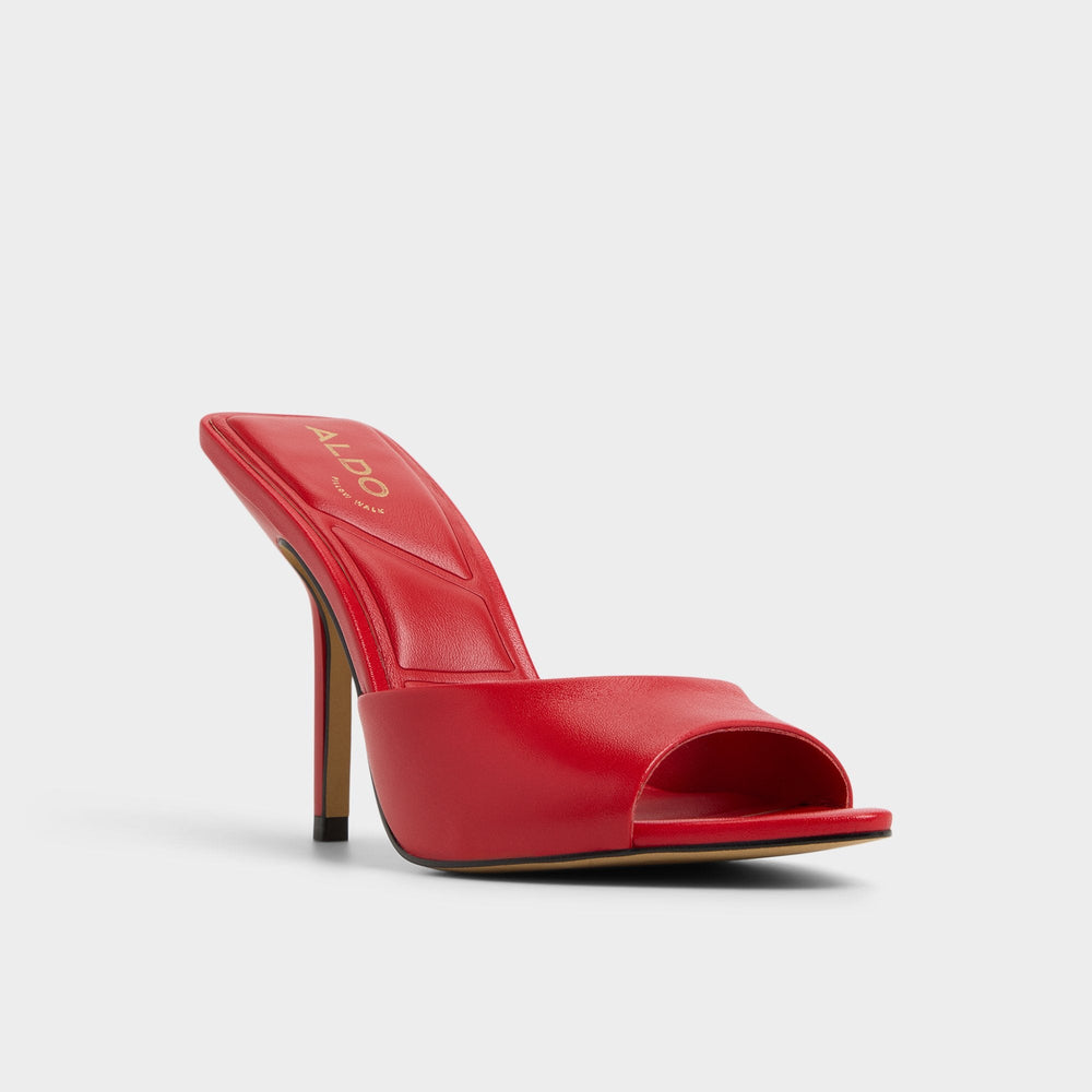 Bright Red Madelan in Bright Red - Heeled mule, Stiletto heel | Aldo