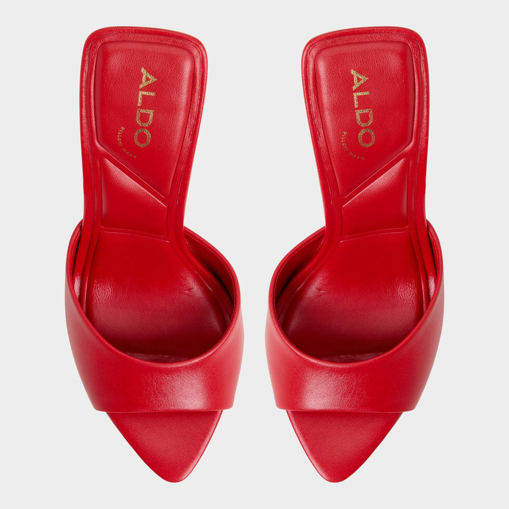 Bright Red Madelan in Bright Red - Heeled mule, Stiletto heel | Aldo