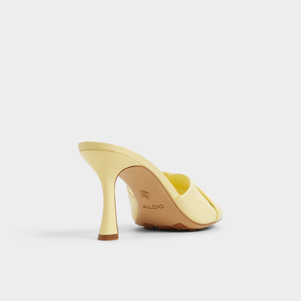 Light Yellow Lyhanna Light Yellow Women's Heeled mules - Heeled mule, Stiletto heel | Aldo