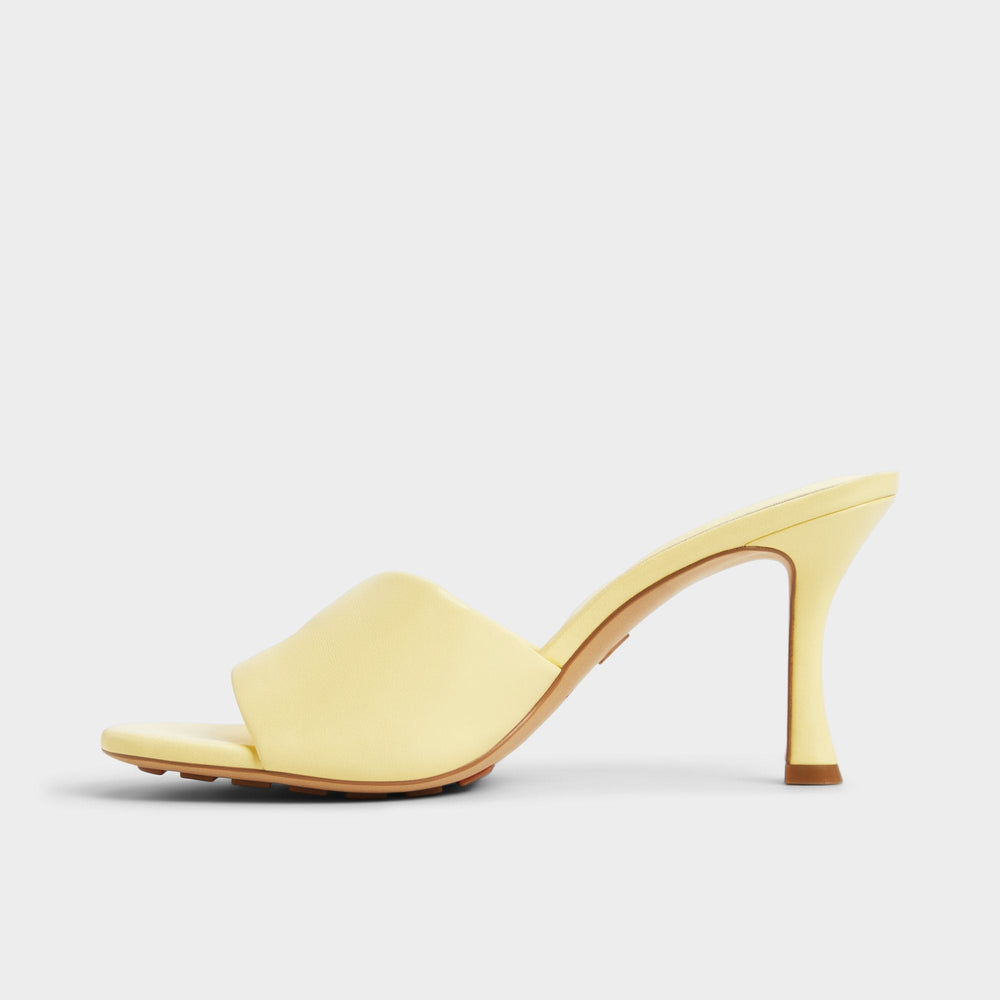 Light Yellow Lyhanna Light Yellow Women's Heeled mules - Heeled mule, Stiletto heel | Aldo