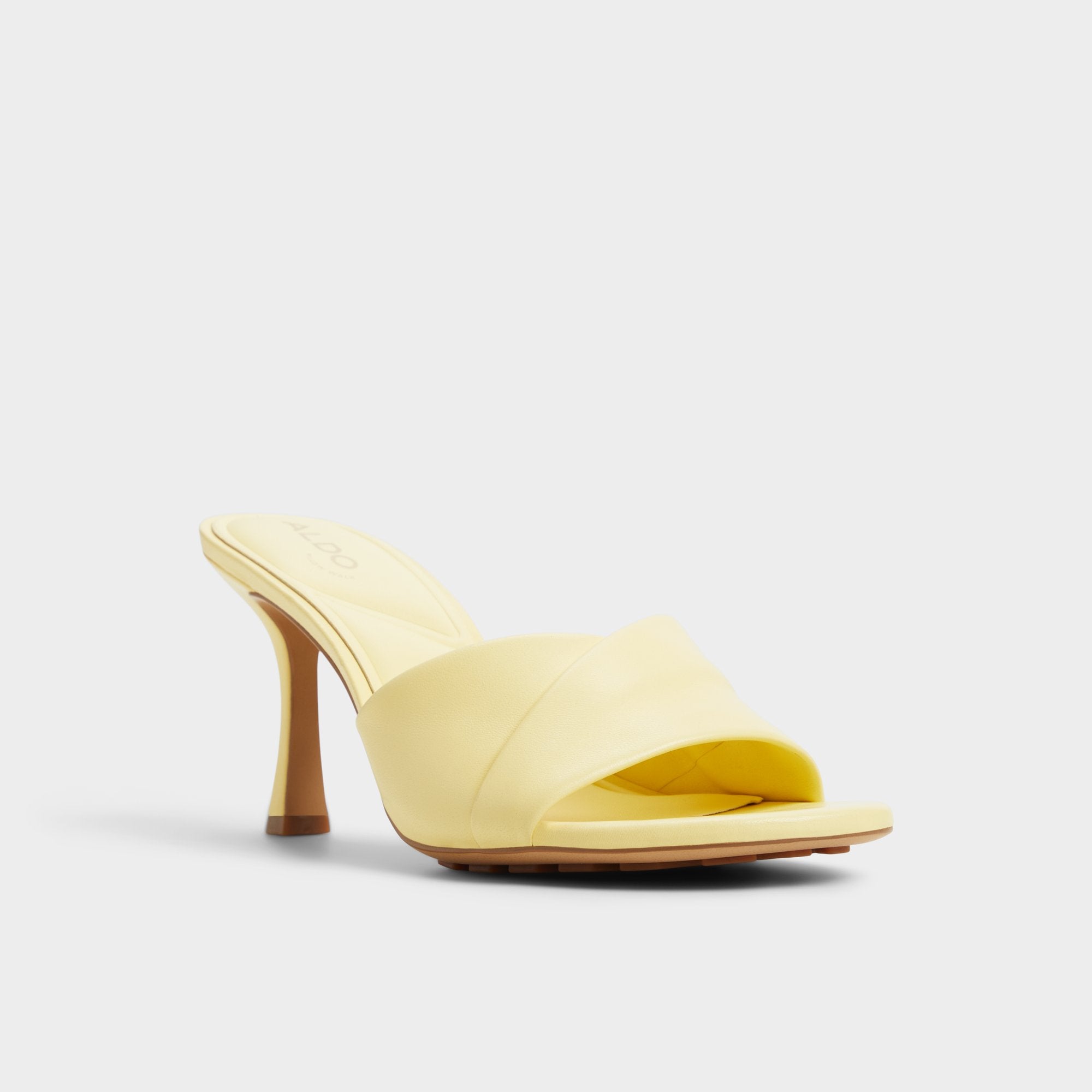 Light Yellow Lyhanna Light Yellow Women's Heeled mules - Heeled mule, Stiletto heel | Aldo