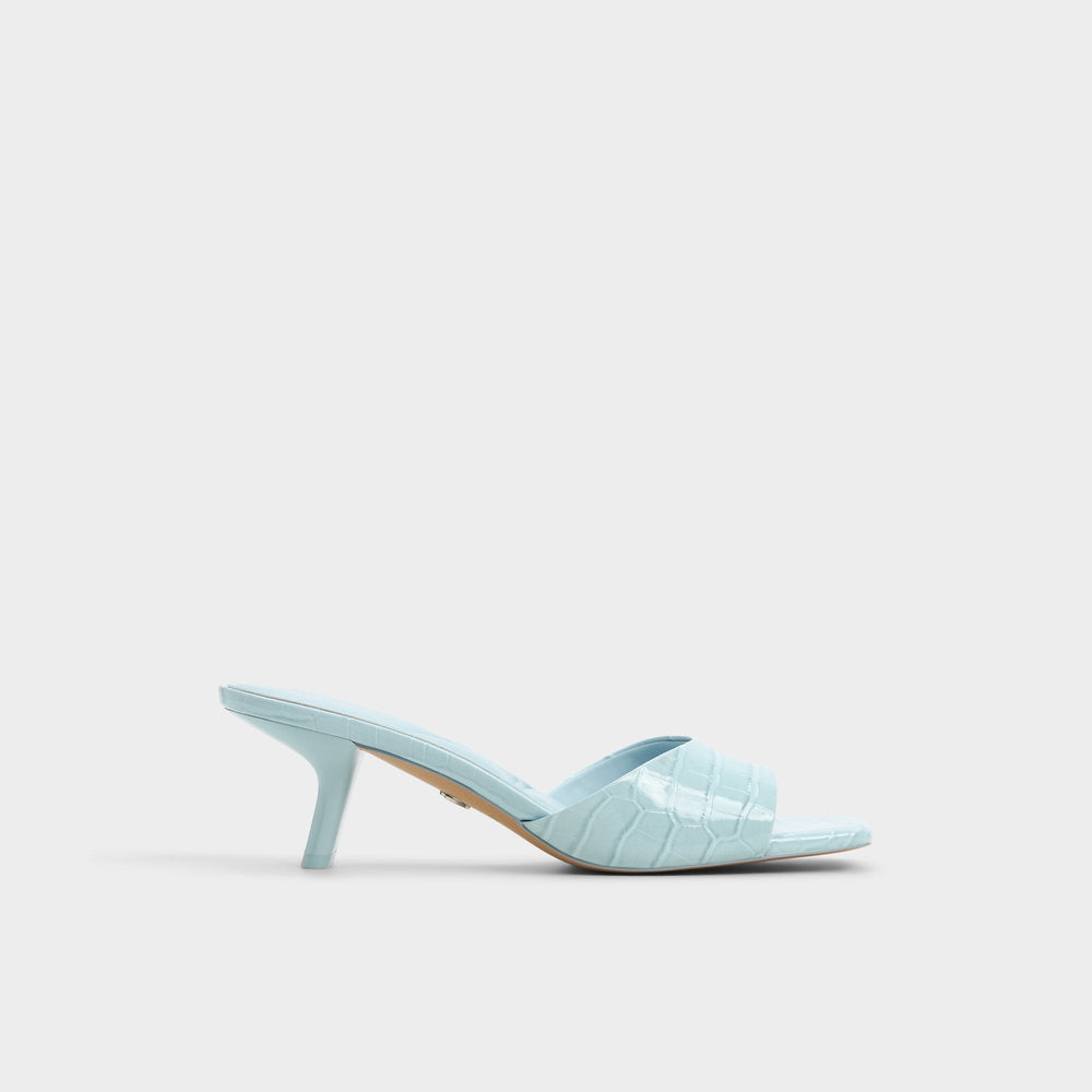 Pastel Blue Enchanting Pastel Blue Women's Heeled mules - Heeled mule, Kitten heel | Aldo