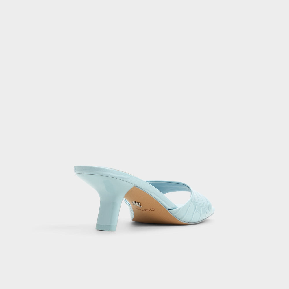 Pastel Blue Enchanting Pastel Blue Women's Heeled mules - Heeled mule, Kitten heel | Aldo