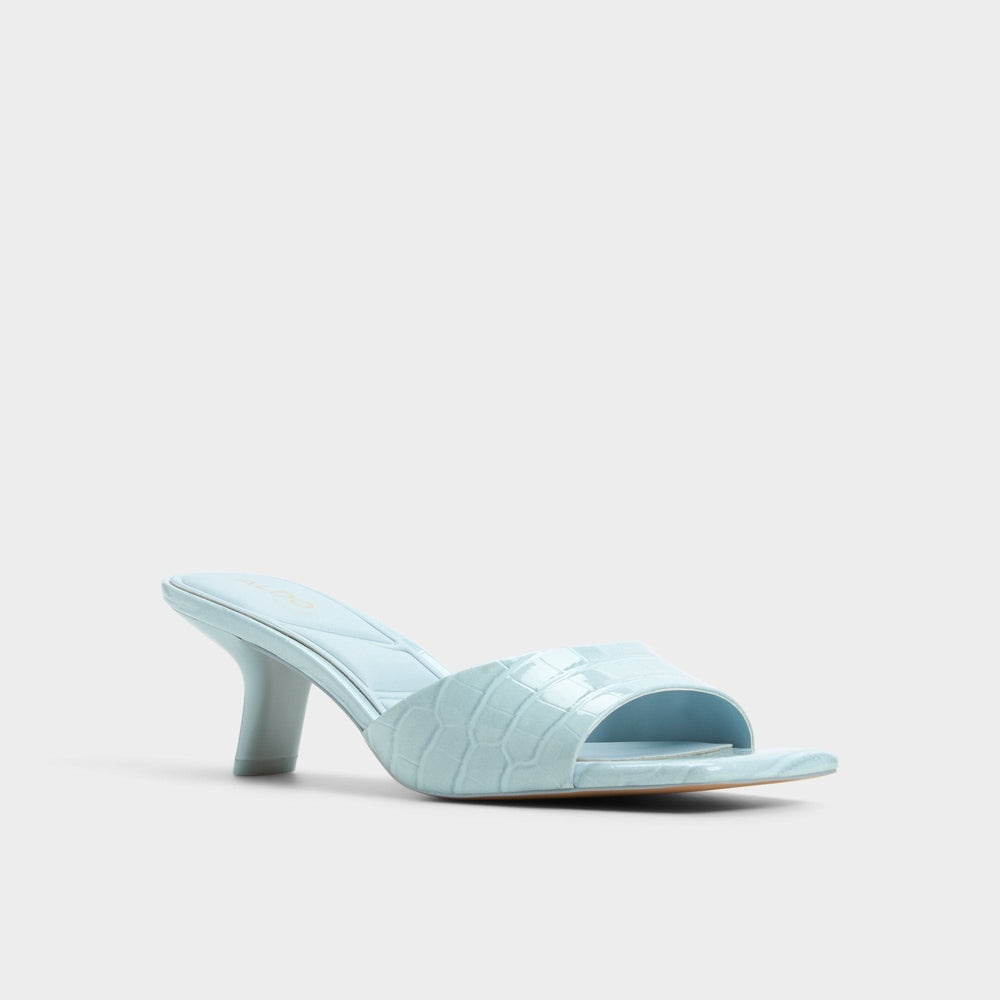 Pastel Blue Enchanting Pastel Blue Women's Heeled mules - Heeled mule, Kitten heel | Aldo
