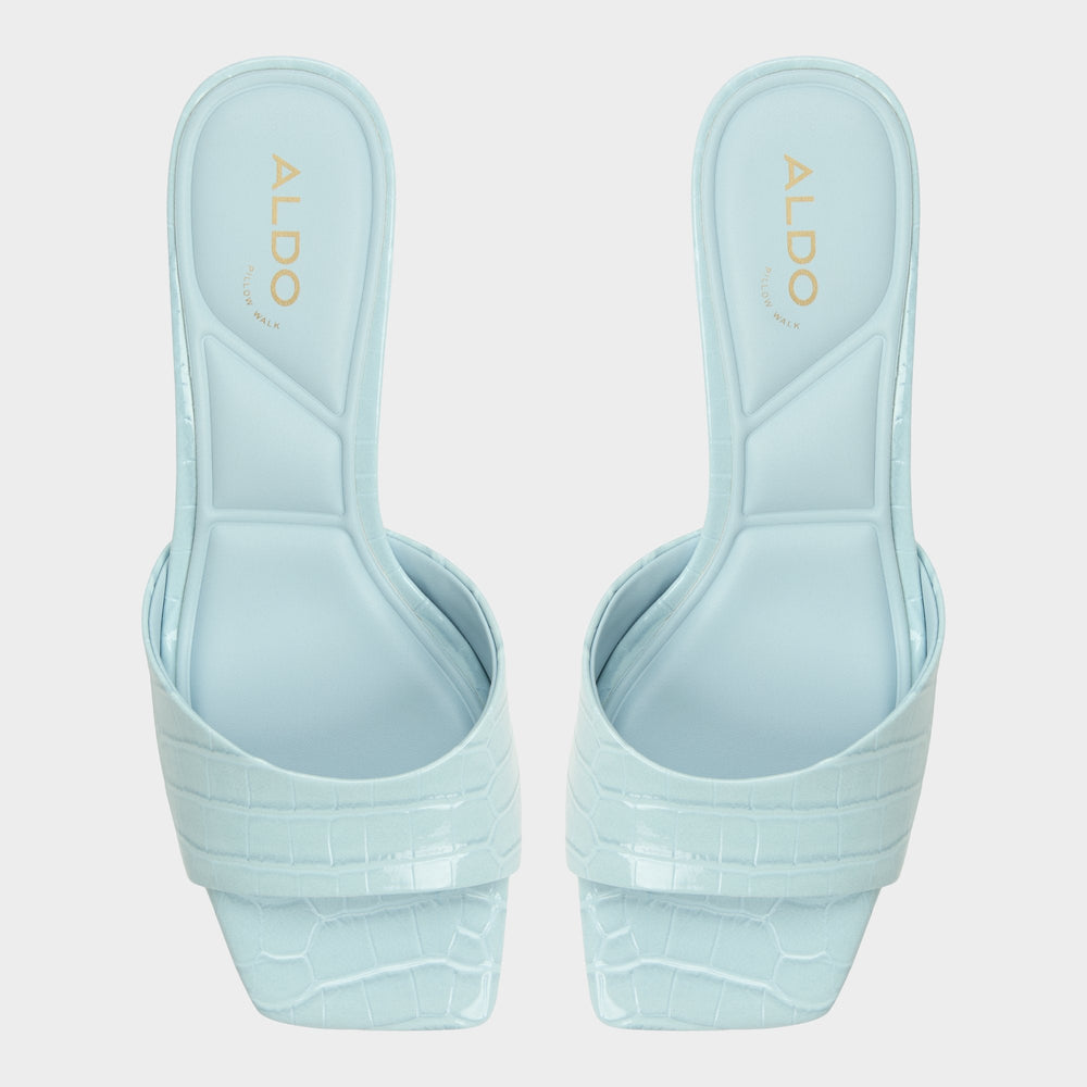 Pastel Blue Enchanting Pastel Blue Women's Heeled mules - Heeled mule, Kitten heel | Aldo