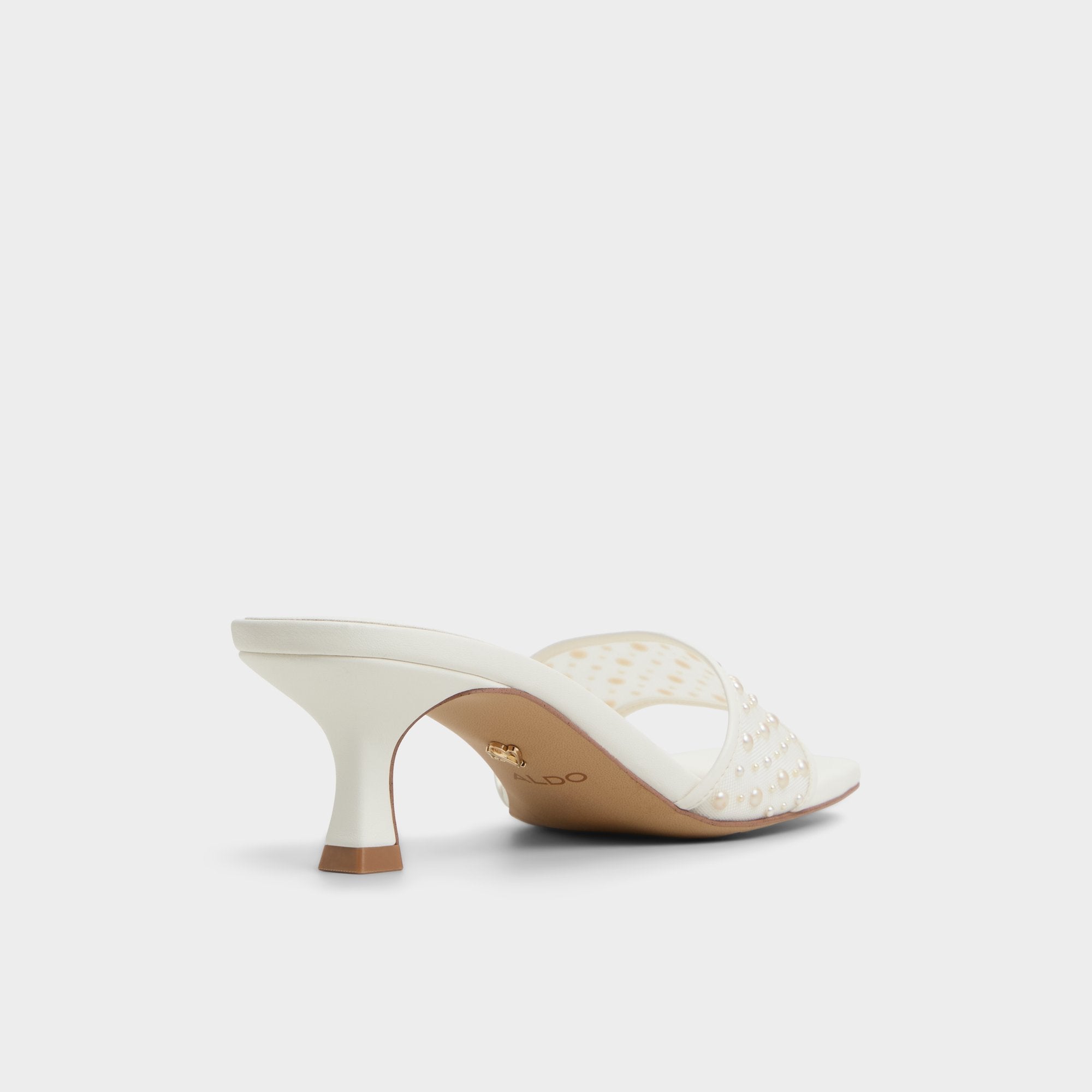 White Pearlia White Women's Heeled mules - Heeled mule | Aldo