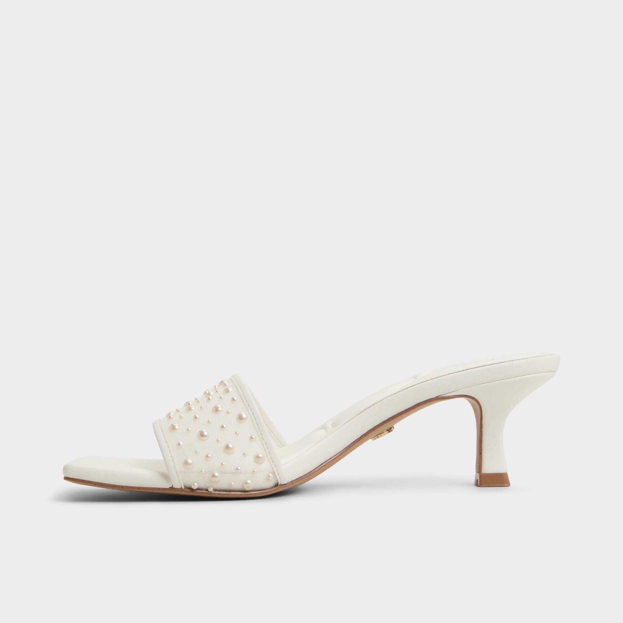 White Pearlia White Women's Heeled mules - Heeled mule | Aldo