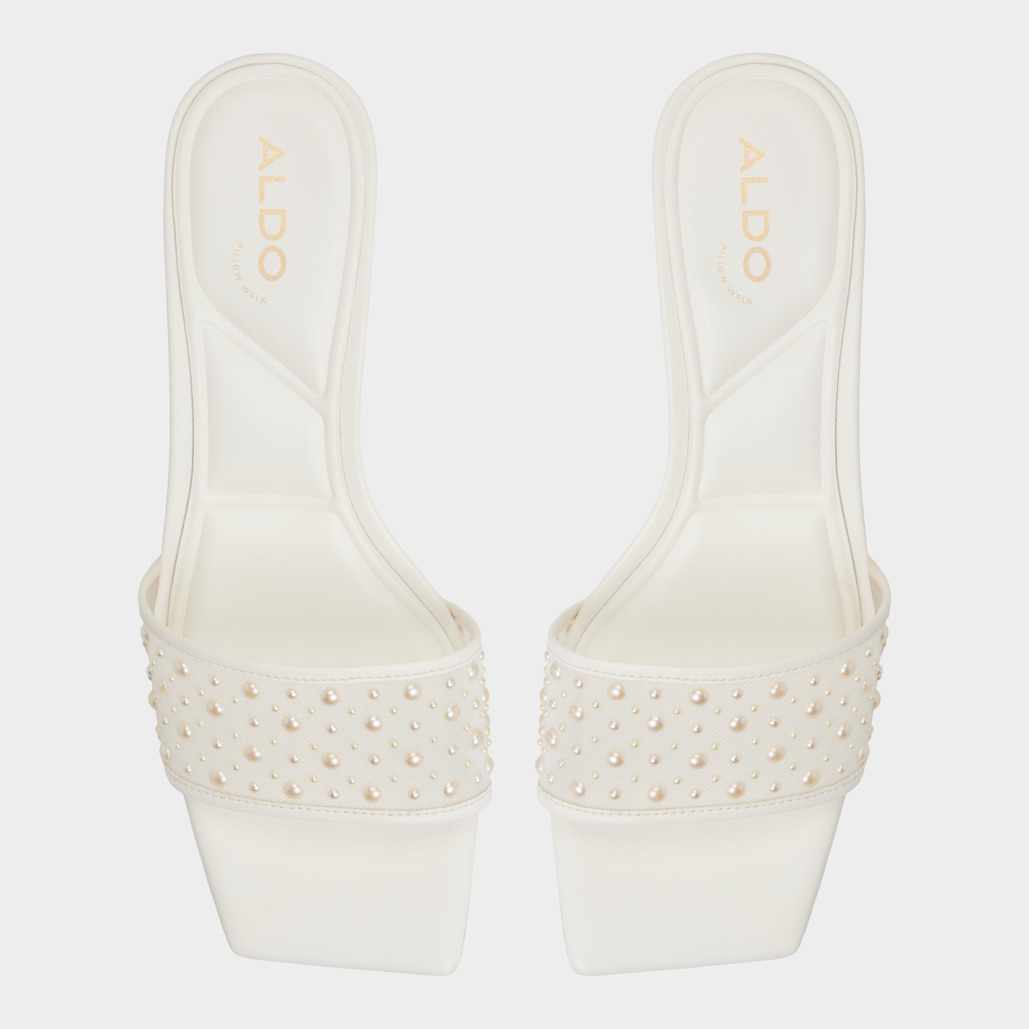 White Pearlia White Women's Heeled mules - Heeled mule | Aldo