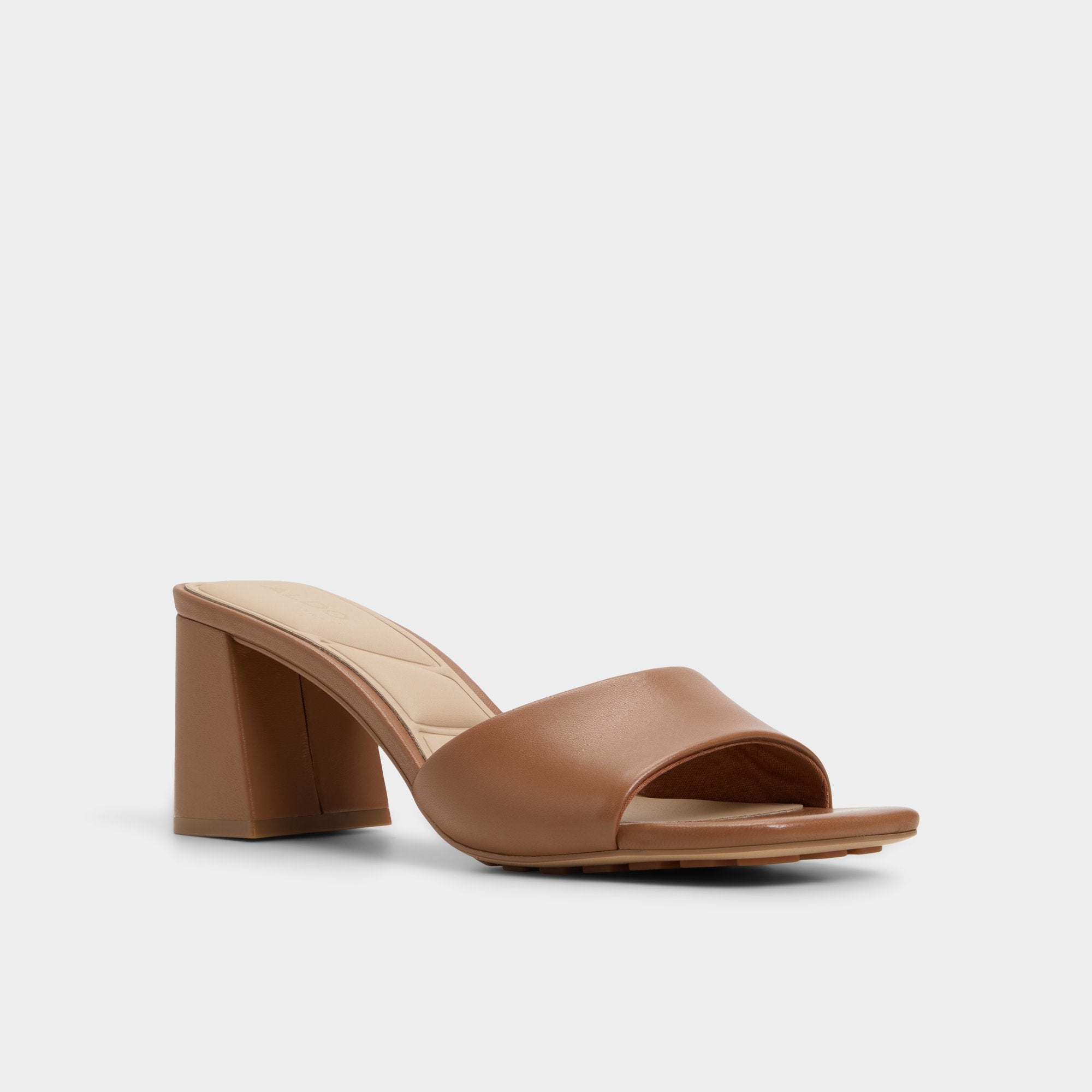 Tan Tisha Tan Women's Heeled mules - Heeled mule, Block heel | Aldo