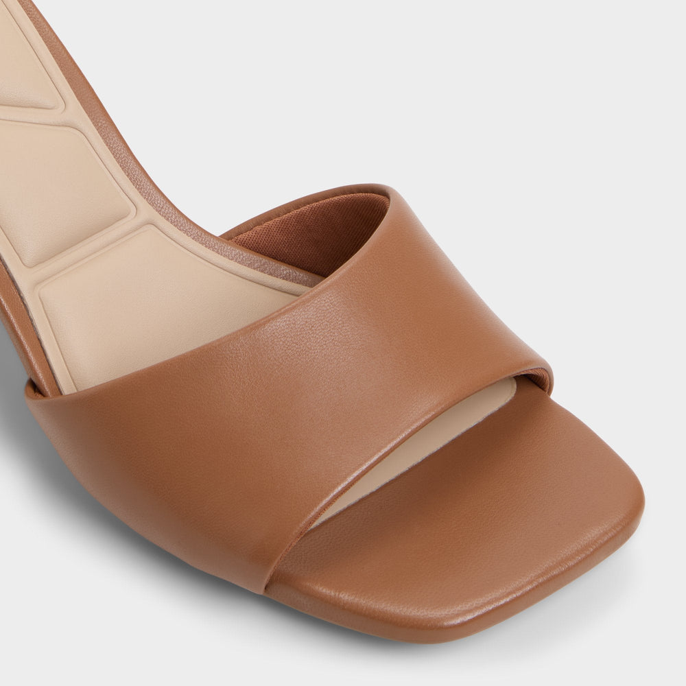 Tan Tisha Tan Women's Heeled mules - Heeled mule, Block heel | Aldo